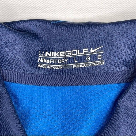Nike Golf Fit Dry Polo Shirt Blue Preppy Resort Vacation Summer Short Sleeve - Picture 12 of 15